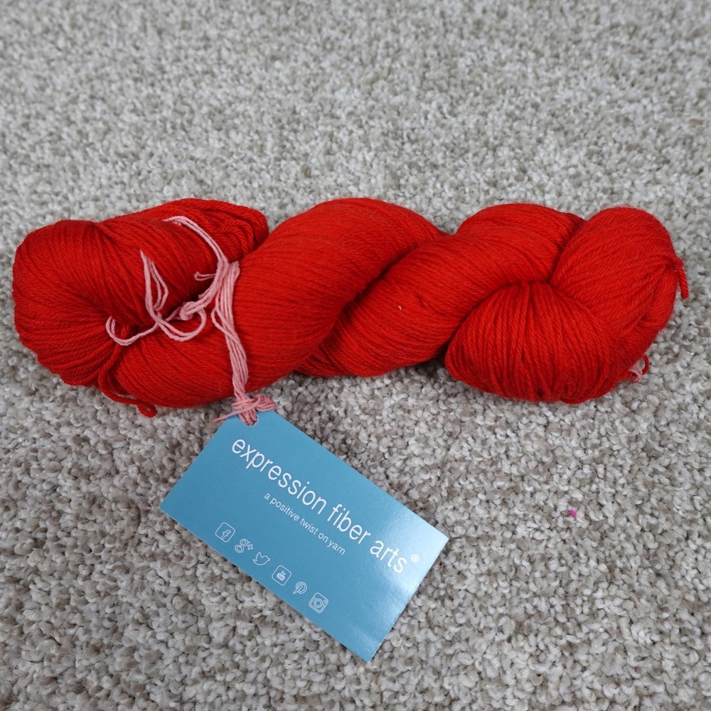 Expression Fiber Arts SockLove Ravishing Red Superwash Merino Nylon Yarn 400yd